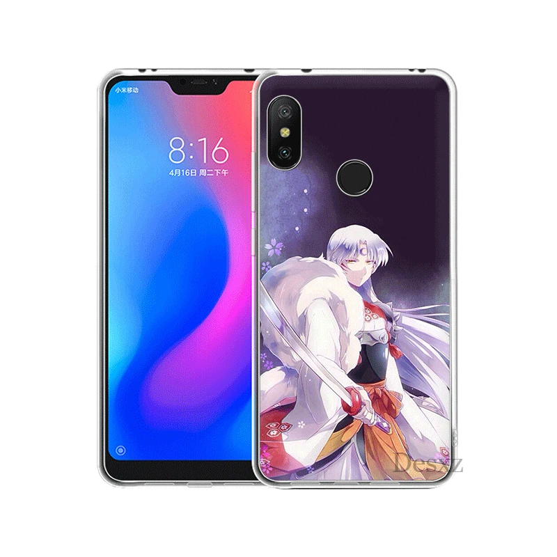 Чехол для Xiaomi Mi 5 мобильного телефона 5S 6 Mix 2S 8 A1 A2 5X 6X Lite F1 9T MAX 3 A3 Pro CC9 CC9E Cover InuYasha |