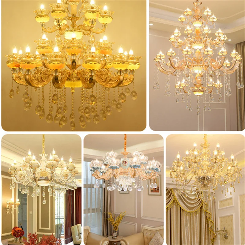 

UP and Down Lighting E14 LED Candle Bulb Pull tail LED Lamp Indoor Chandelier Light 220V 5W 7W Warm Cold White Home Decoration