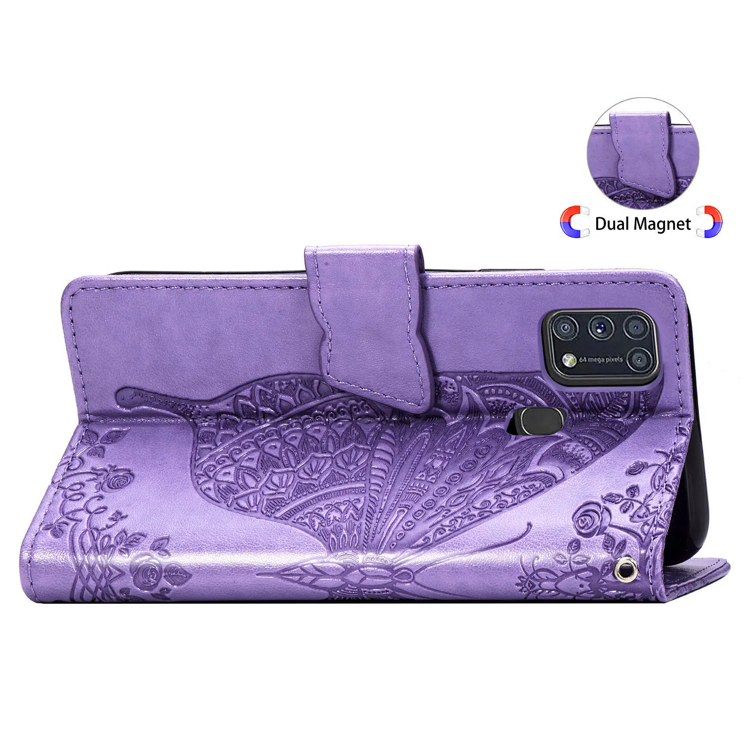 

For Samsung Galaxy M21S M51 M31 M21 M31S M21 M11 Case 3D Butterfly Pattern Leather Wallet Flip Cover For Galaxy M21S Card Slot