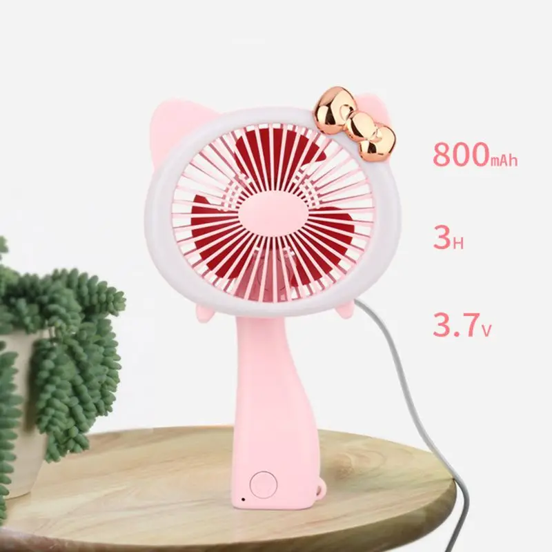 

Mini Portable Pocket Fan Handheld Travel Air Cooler Cute Cartoon Dinosaur Hanging Neck Cooling Fan