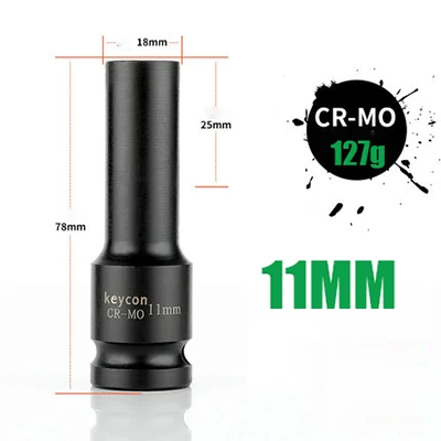 8-32mm Impact Socket 1/2 Inch Air Socket Adopter Metric Universal Pneumatic Socket Wrench Head for Electric /Air Impact Wrench - Цвет: 11mm
