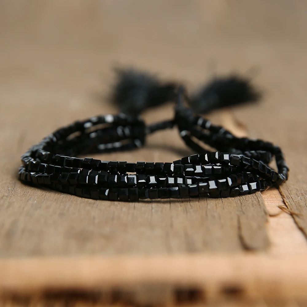 Браслет Rttooas с разноцветными кристаллами и кисточками для женщин многослойные