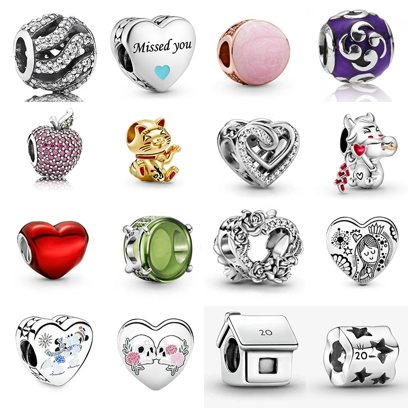 

New Original 925 Silver Bracelets Accessories Charm Bead fit Pandora charms silver 925 beads Bracelet for women DIY Jewelry Gift