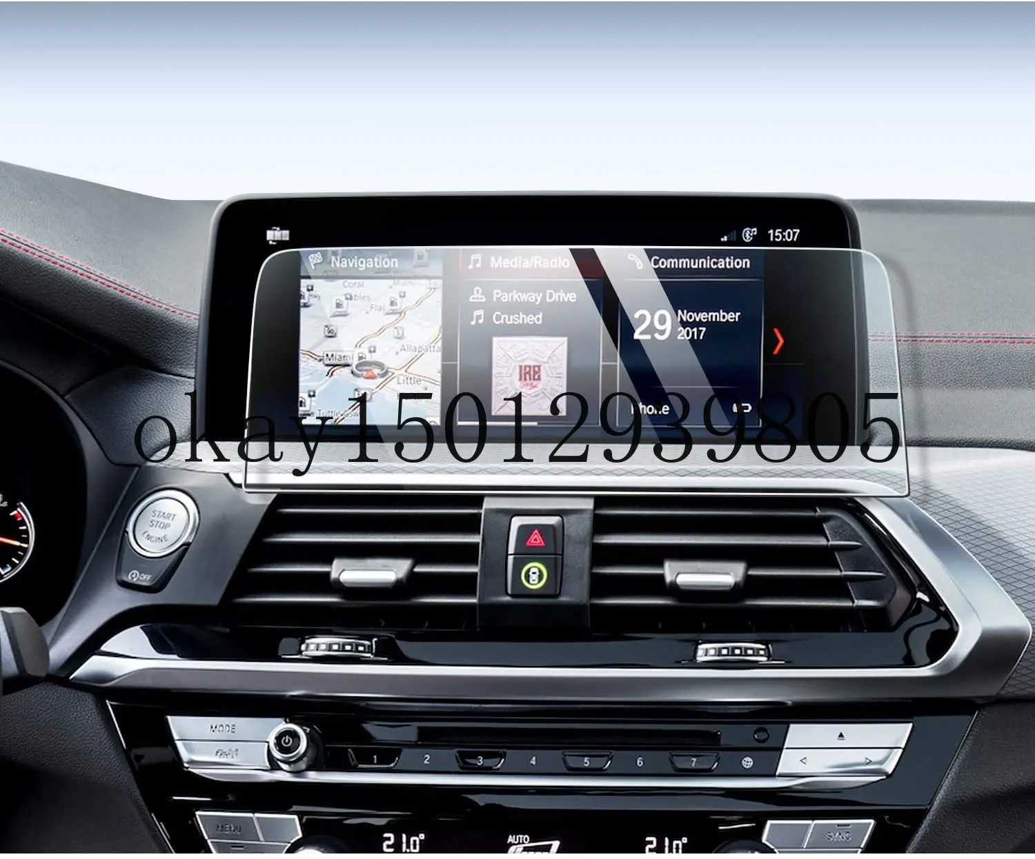 

for G01 X3 M40i 2018 X4 X3 G02 2019 2020 Center Control Touch Screen, Car Navigation Display Glass Protective Film(10.25-inch)