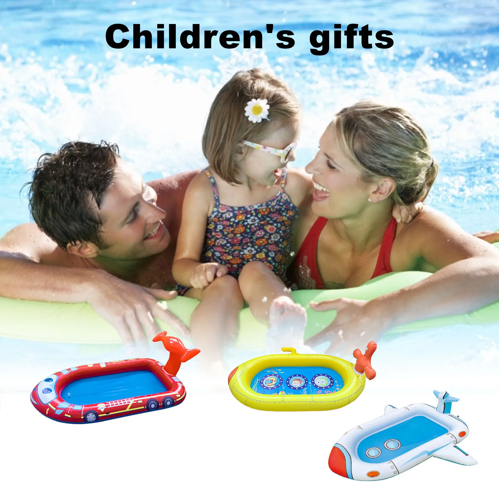 

Inflatable Swim Pool Water Mat Children Outdoor Pool Sprinkler Toy Outdoor Kids Play Water Mat Lawn Games Pad Sprinkler Play Toy