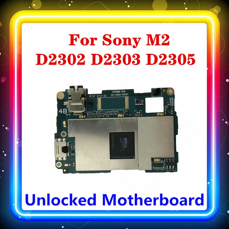 Материнская плата для Sony Xperia M2 D2302 D2303 D2305 с полными ЧИПАМИ установленная