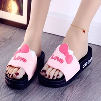 slippers women summer thick soled high heeled sponge cake bottom cartoon cute fashion home non slip bathroom sandals andslippers