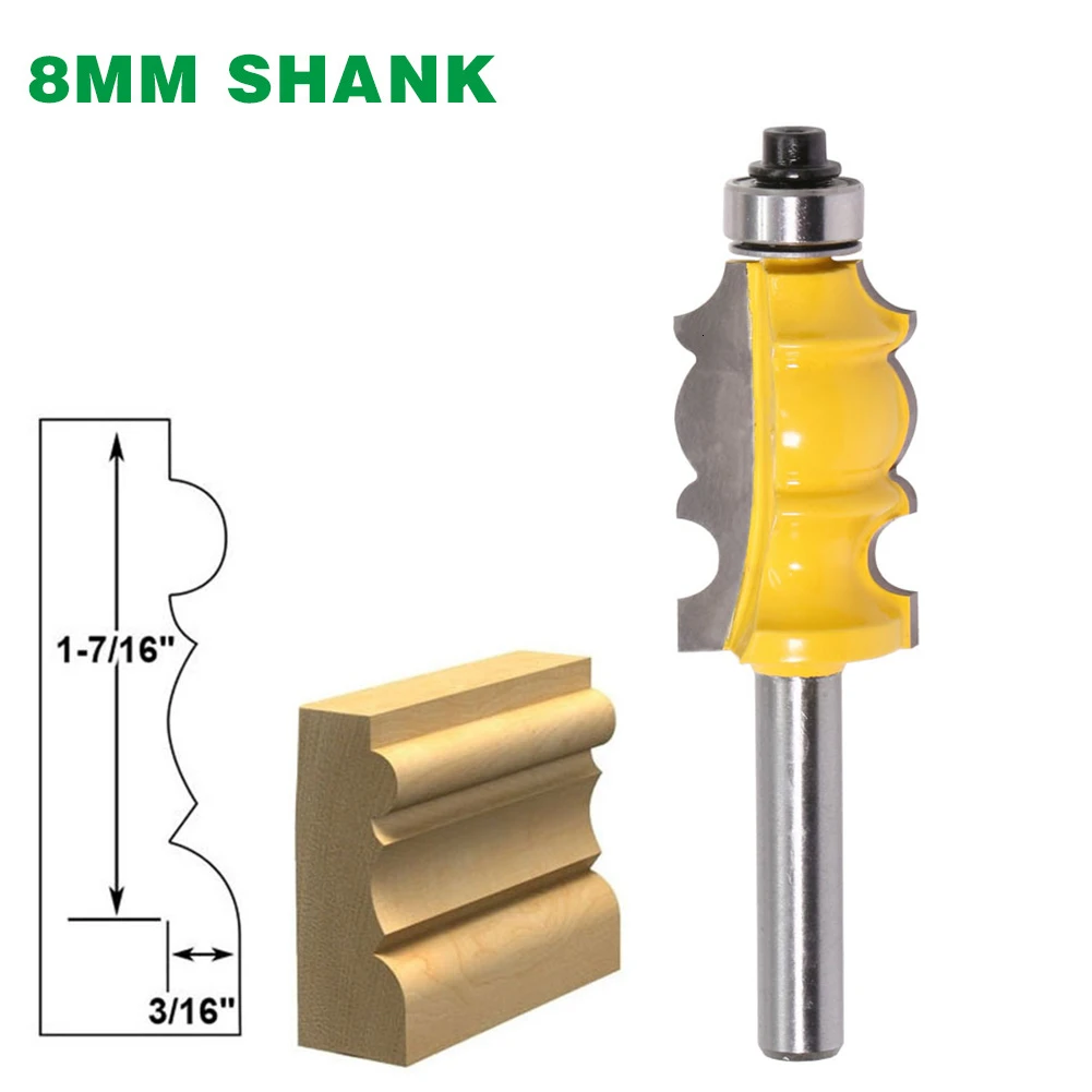 1 шт. 8 мм хвостовик специальное литье фрезы карбида литья обрезки древесины для