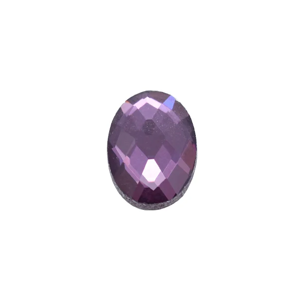 lt amethyst 20p 8x10 мм Овальный цветной стеклянный камень с плоской задней поверхностью без горячей фиксации граненые хрустальные стразы Драгоценности кабошон Кнопка скрапбук ремесло - Цвет: lt amethyst