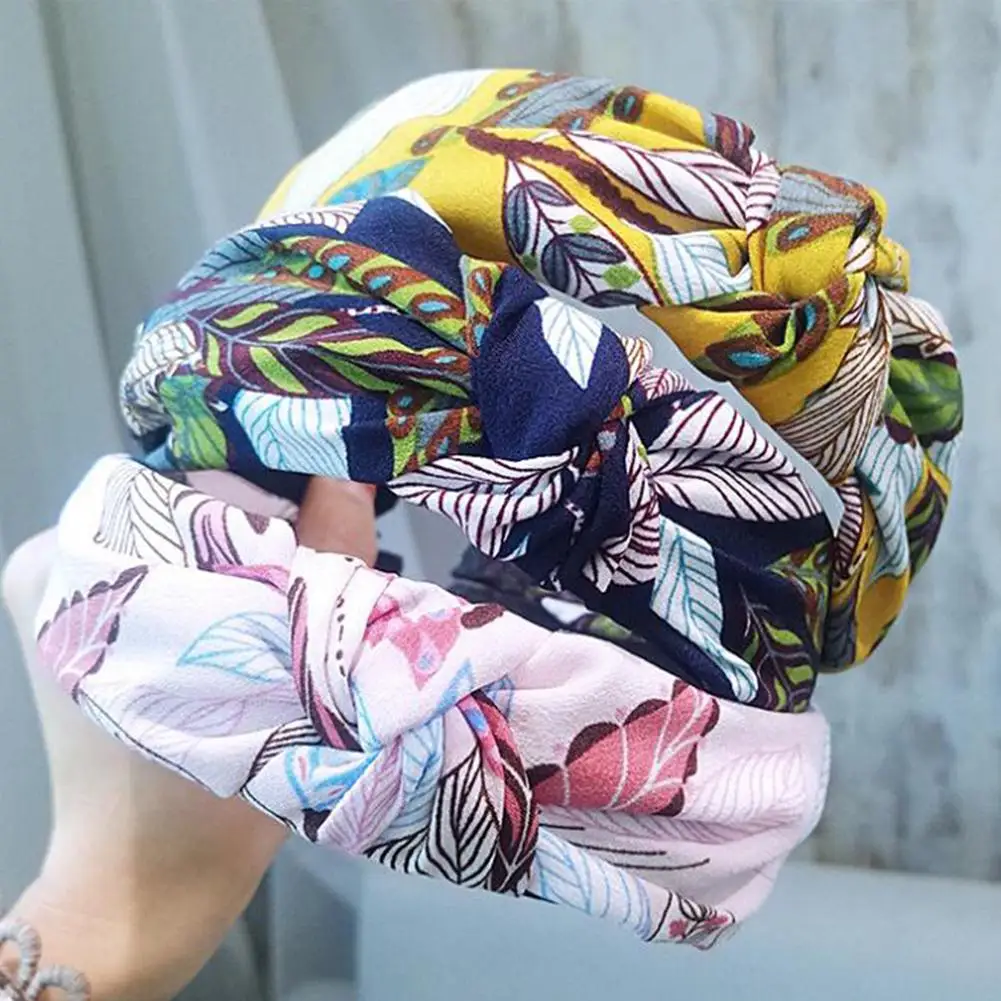 Top Knot Turban Headband Elastic Hairband Hair Accessories for Girls No Slip Stay on Knotted Head Band Women Christmas | Дом и сад