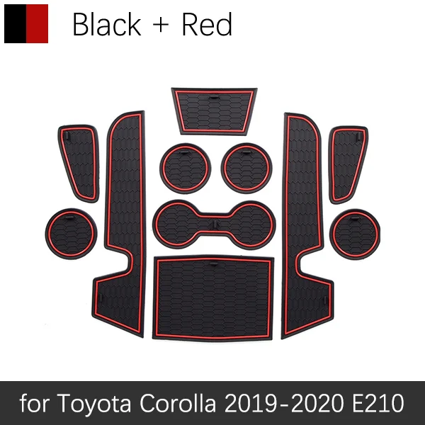 Red Противоскользящий резиновый коврик для Toyota Corolla E210 210 аксессуары для автомобиля наклейки коврик для телефона - Название цвета: Red