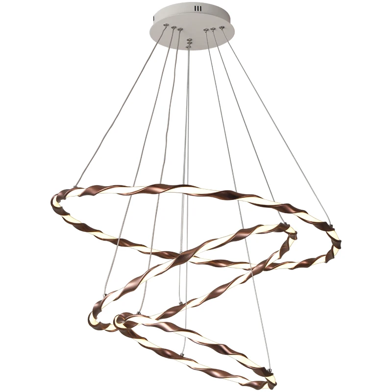 

Nordic living room Modern simple Pendant lights Foyer LED Coffee color Ring Combo Office Bedroom Dining room Droplight