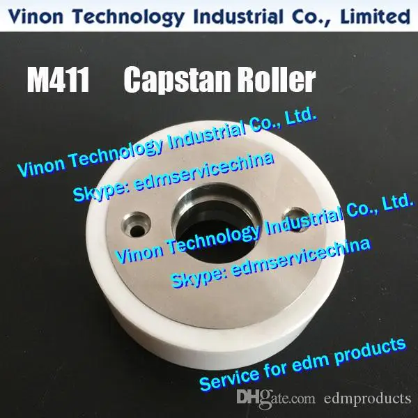 (2pcs) M411+M412 MV Capstan Roller+Pinch Roller Set Ø80x25t (White Ceramic type) X055C663G51+X055C662G51 DBC52A DBC53A for BA
