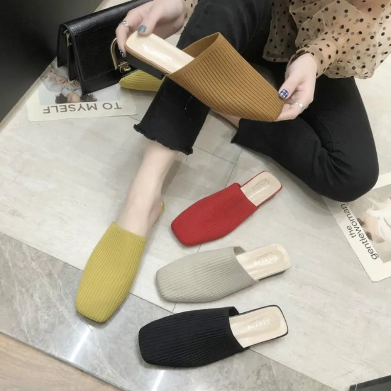 Прямая поставка коллекция 2019 года брендовые шлепанцы эластичная ткань круглый