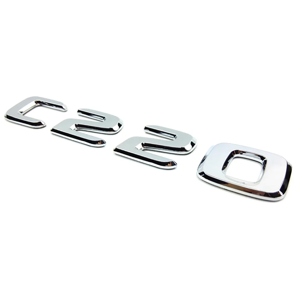 

For Mercedes C-Class C180 C200 C220 3D Car Trunk Emblem Badge Chrome Letters Car Model Refitting Badge Sticker Emblems