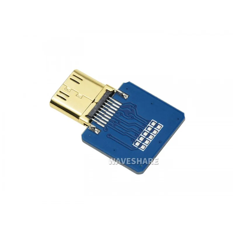 Адаптер Waveshare Micro/Mini HDMI для DIY HDMI-совместимого кабеля горизонтальный/прямой разъем