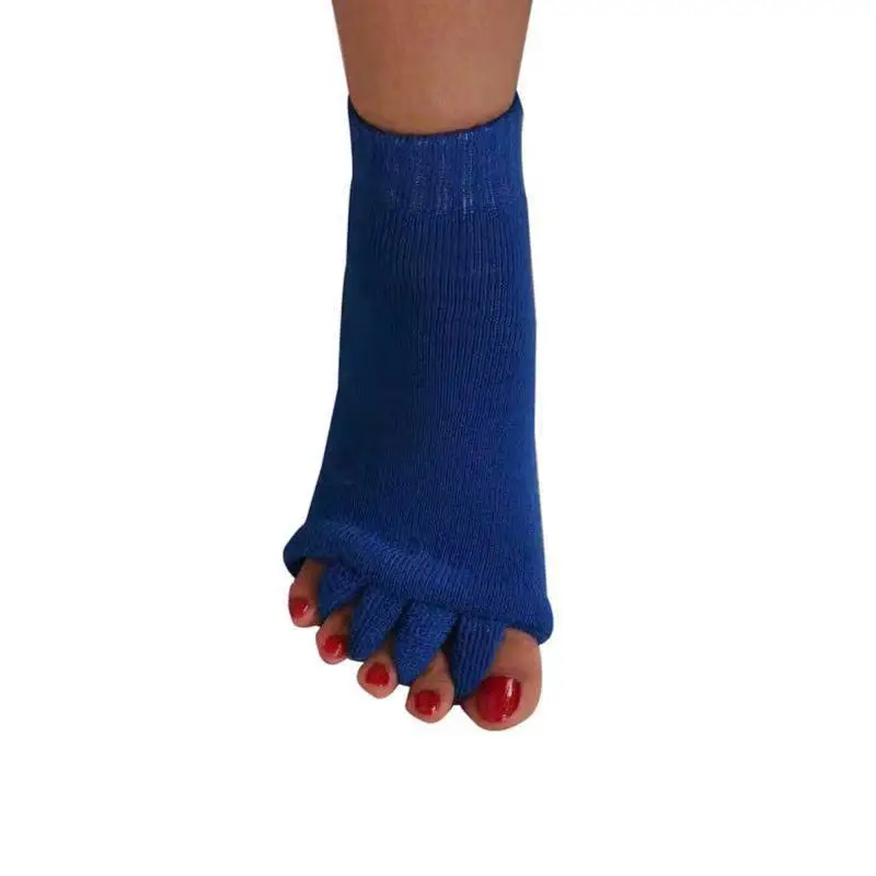 Royal blue Ортопедические разделители с пятью носками 1 пара для пальцев ног корректор ортопедический свободный размер - Цвет: Royal blue