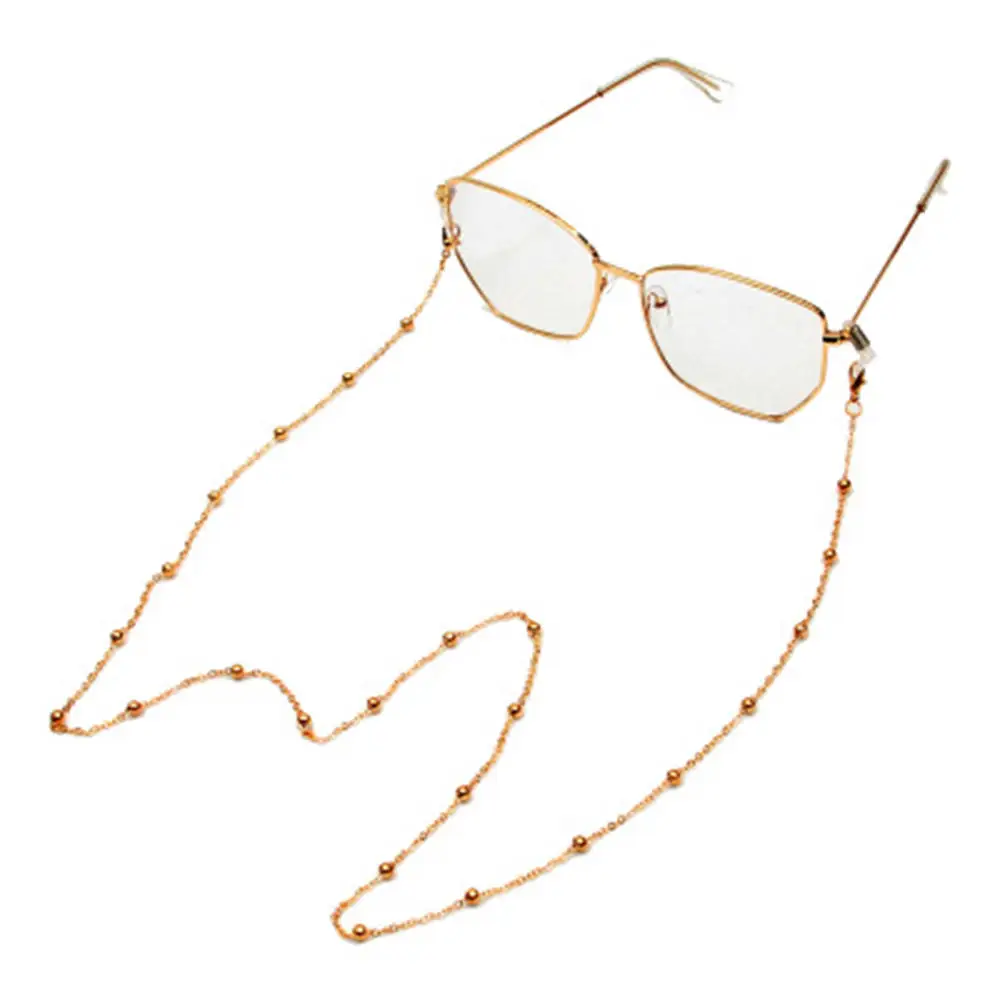 

1pc 70cm Fashion Sunglasses Masking Chains For Women Pearl Metal Eyeglasses Chains Neck Cord Glasses Slip Metal Chain