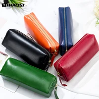 leather pocket multifunctional glasses storage bag large capacity cosmetic bag and pen bag leather zipper wallet coin storage