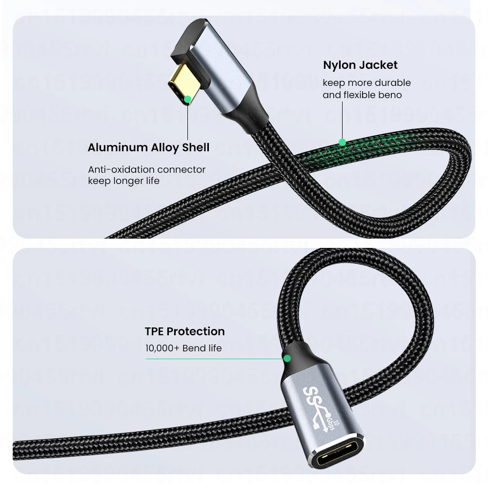 Кабель-удлинитель USB Type-C на 5 А 100 Вт 10 Гбит/с | Мобильные телефоны и аксессуары