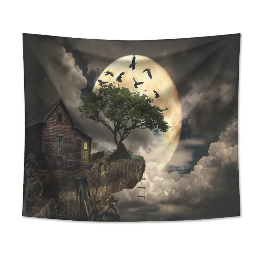 Сказочный лес гобелен настенный песчаный пляж коврик для пикника палатка