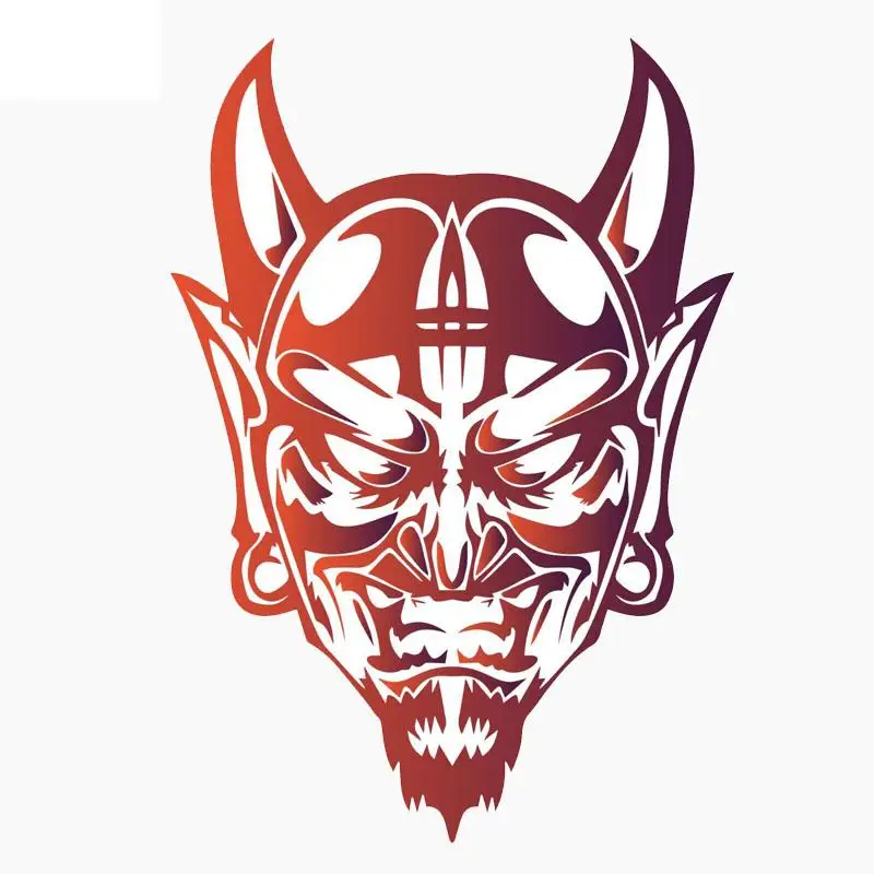 

RuleMyLife 8.9CM*12.7CM Devil Satan Face Evil Demon Personality Reflective Car Sticker C1-7728