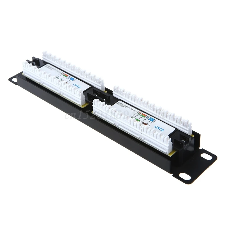 new cat6cat5e 12 port rj45 patch panel utp lan network adapter cable connector hot free global shipping