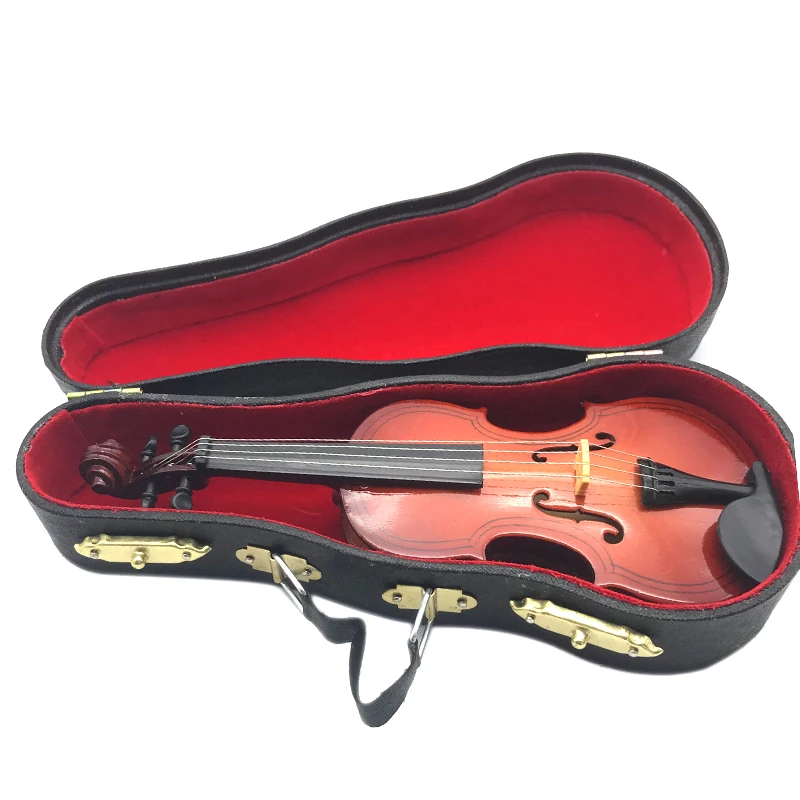 Мини-скрипка обновленная версия с Поддержка миниатюрные деревянные музыкальные