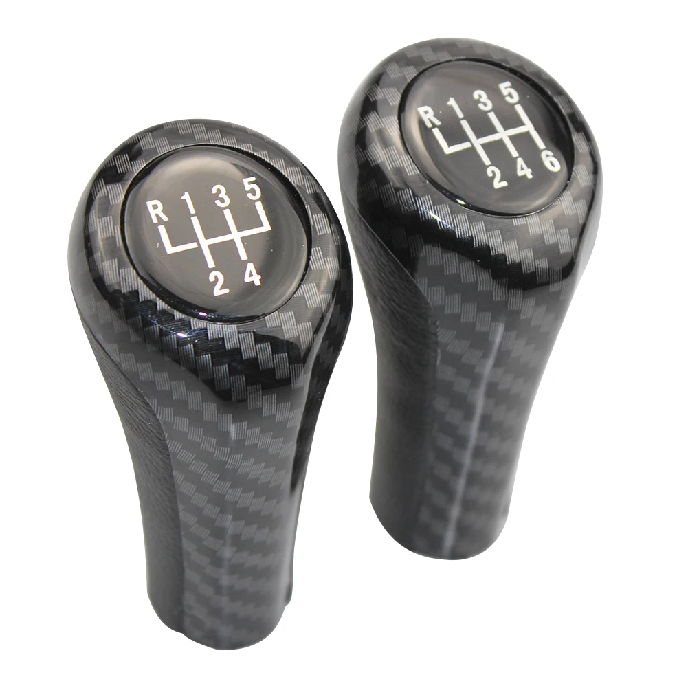 

Carbon Fiber Gear Shift Knob Manual 5 6 Speed MT Shifter Lever Handle Replacement for BMW 1 3 5 6 X1 X3 X5 E90 E87