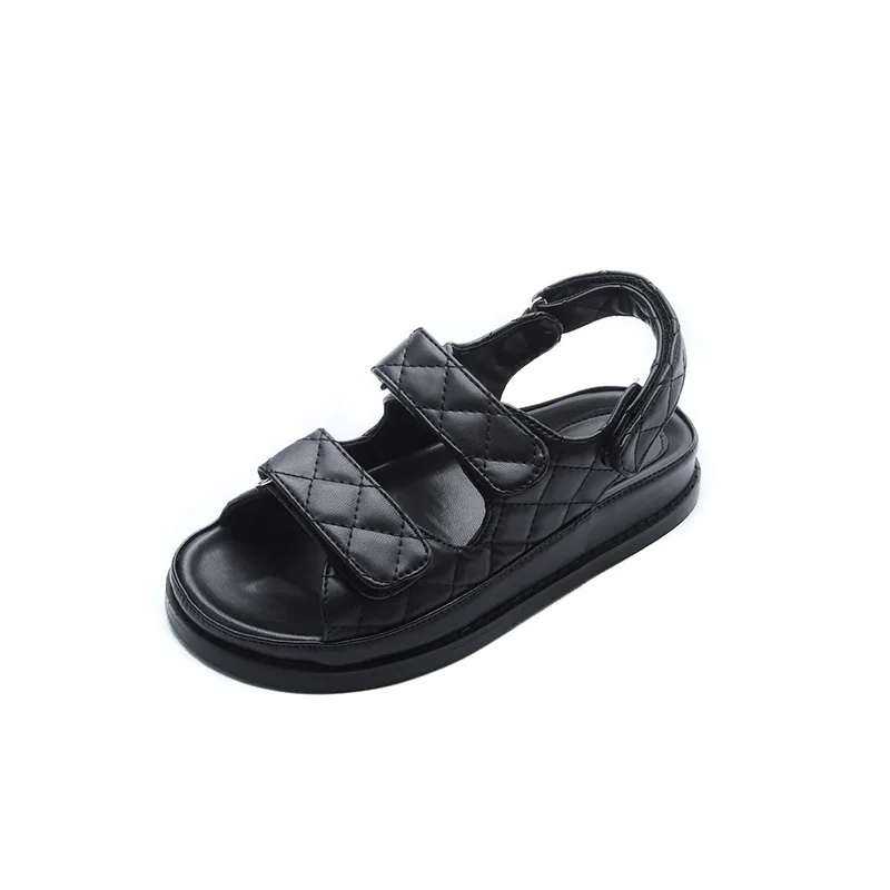 

Summer 2021 New Fashion European and American Style Velcro Flat Shoes Women's Sandals Platform Women's Shoes