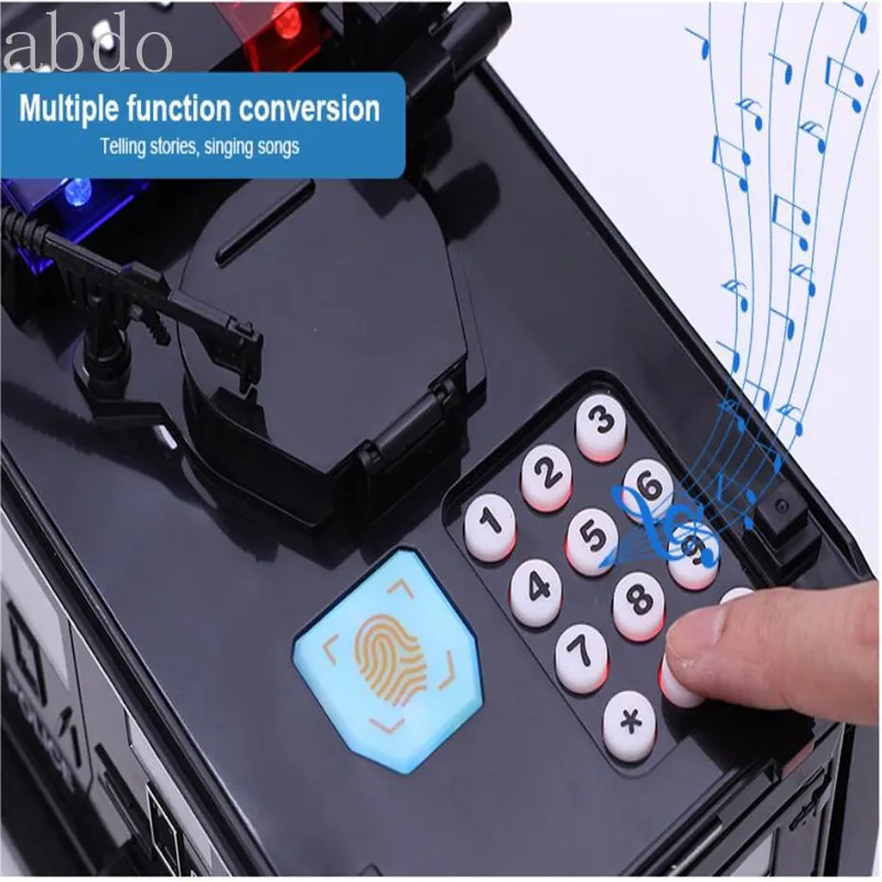 Electric piggy bank for paper money smart coin cash boxes kids children toys creative gifts Camouflage safe | Безопасность и