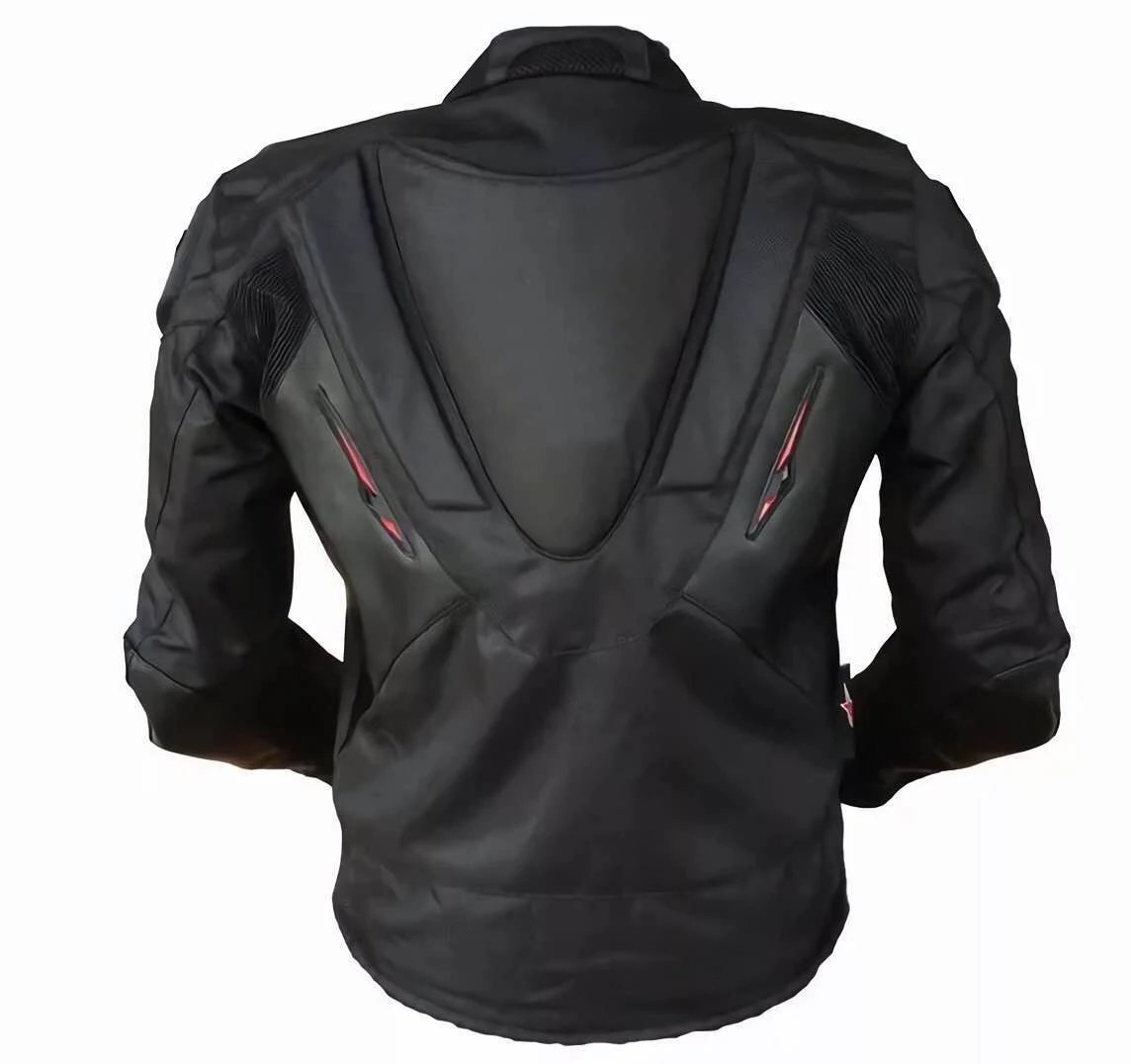 

Motorbike Motorcycle Black Jacket Scooter Street Moto Motocross Racing Jackets With Protector