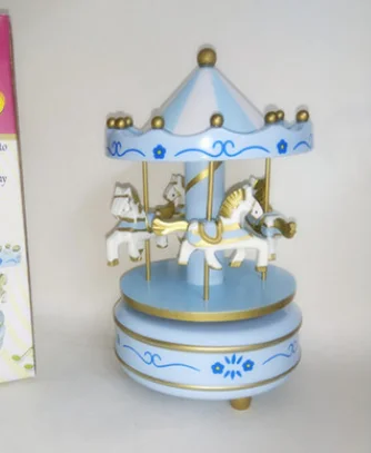 style 13 Круглые музыкальные шкатулки Merry-go-round, Геометрическая музыкальная декорация для детской комнаты, подарки унисекс, Деревянная Рождественская карусель, коробка для дома, декорация lf676 - Цвет: style 13