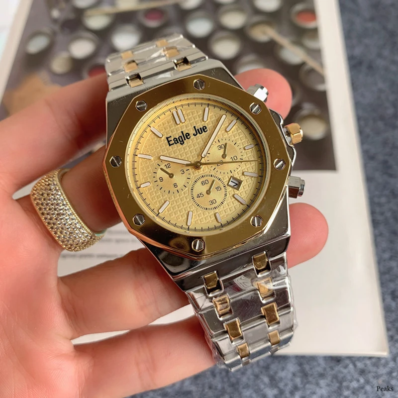 

2021 new top design fashion AP brand series AAA chronograph watch gold men's quartz stopwatch waterproof casual sports watch