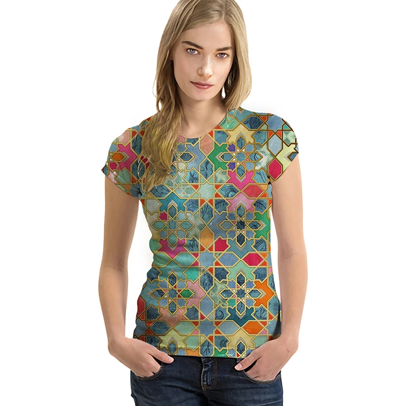 

Футболка женская с принтом и коротким рукавом, топ с графическим принтом в стиле Харадзюку, летняя одежда