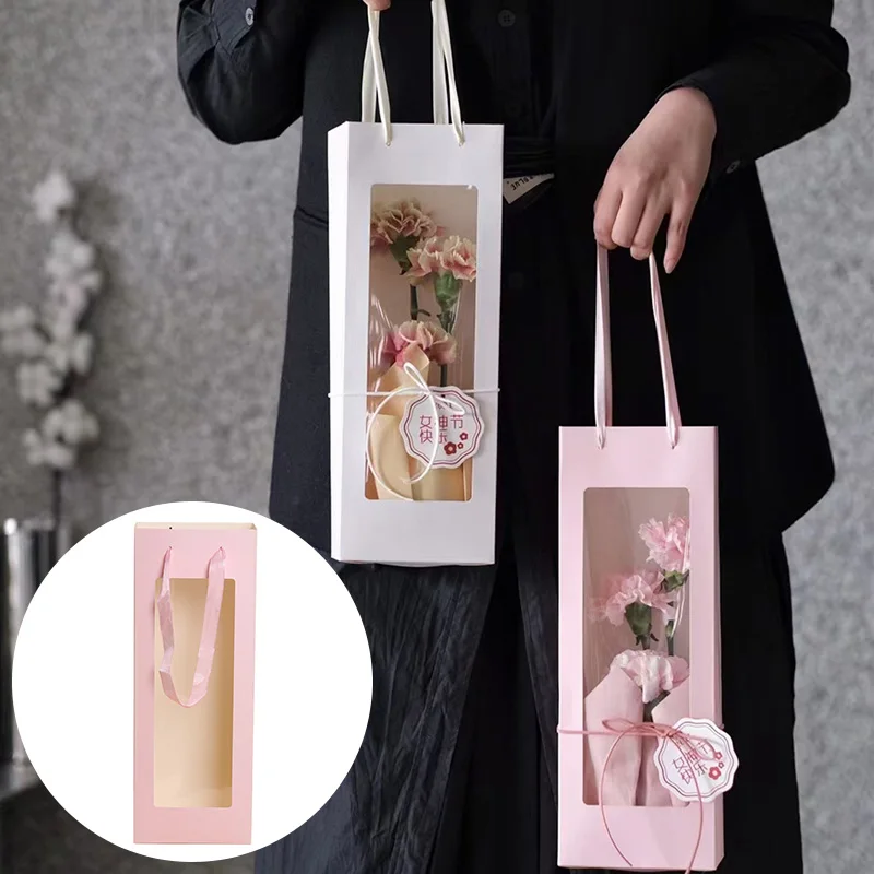 Портативный Цветочная коробка Водонепроницаемый бумага удобный подарочный