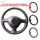 GERAYBU кожаный чехол рулевого колеса автомобиля ручной работы для VW Golf 4 Passat B5 1996-2003 Seat Leon 1999-2004 Polo 1999-2002