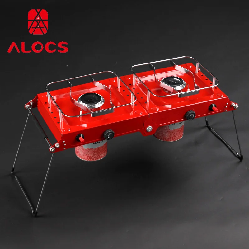 Уличная газовая плита Alocs G06 с двойными борнами складной нагреватель из
