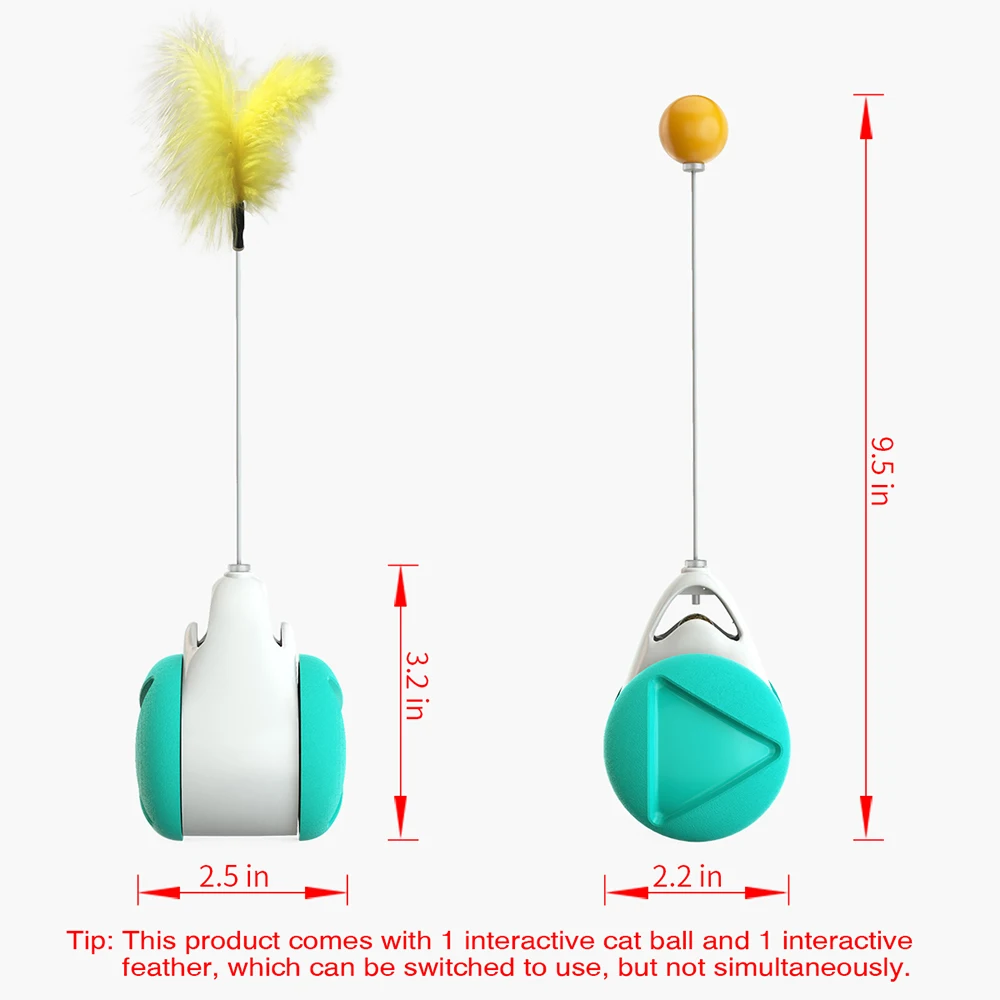 

Tumbler Cat Toy Funny Interactive Feather Toy for Cats Kitten With Catnip Ball Feather replaceable Pet Products Supplies