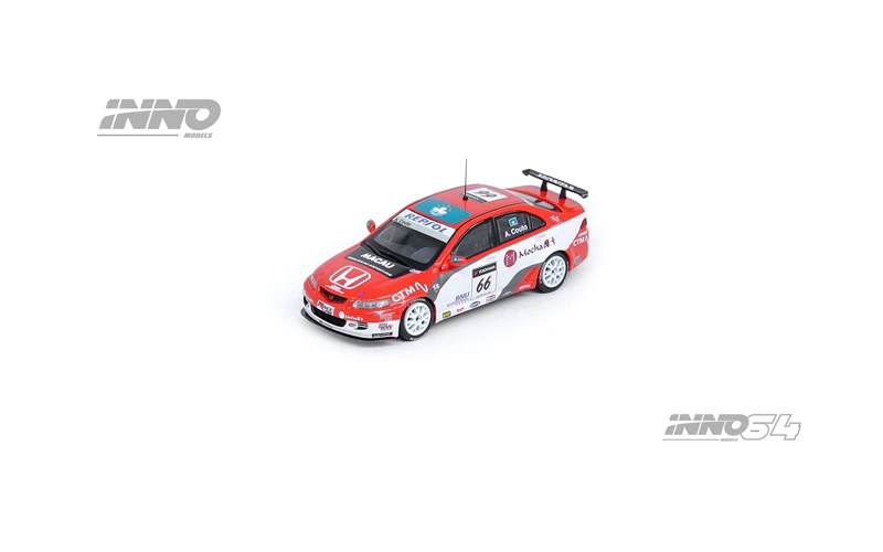 

(Предзаказ) INNO 1:64 HONDA ACCORD Euro-R (CL7) #66 N Technology Макао мировая туристическая машина 2008 литая модель автомобиля