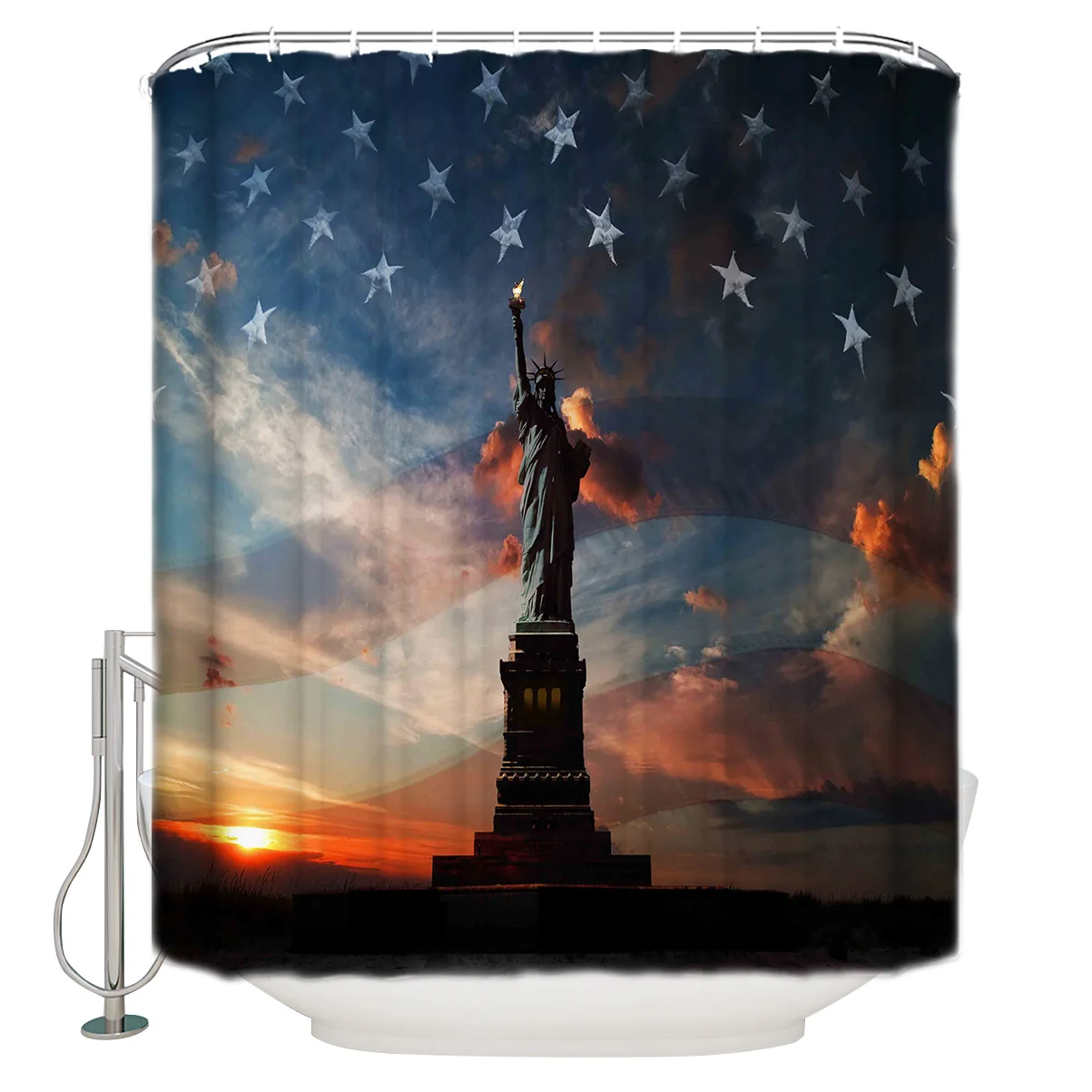 Занавеска для душа в виде статуи Свободы американский День Независимости