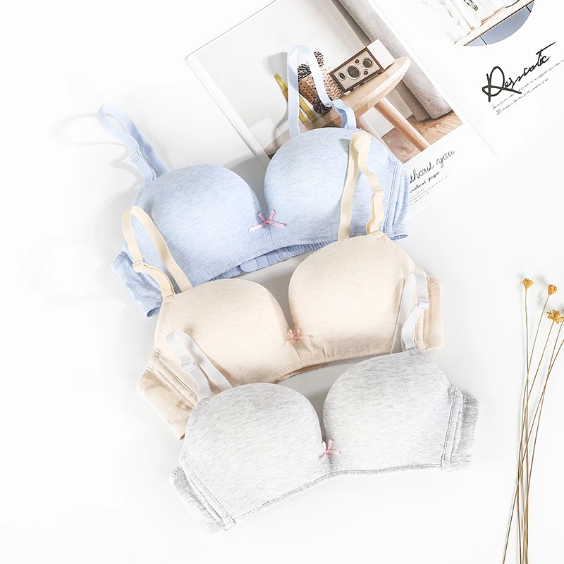 Мягкий хлопковый женский бюстгальтер тонкое нижнее белье без косточек
