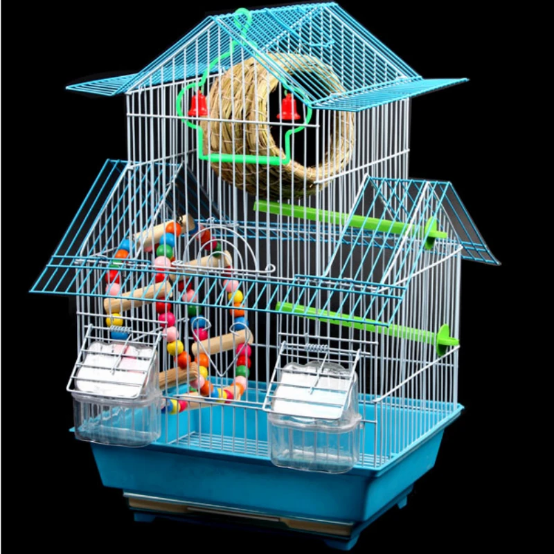 

Bird cage tiger skin parrot cage thrush of big Villa bird cages for iron culture of parrots birdhouse large bird cage decoration