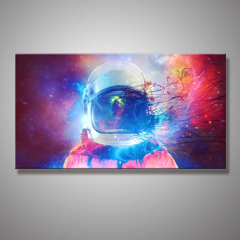 

Abstract Lines of Astronaut HD Canvas Painting Decoration Poster Wall Art Bar Decoration Home Decoration Room Decoration