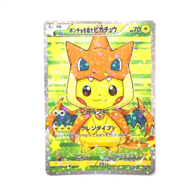 Cartas de Pok&eacute;mon de 22 estilos, pikachu, Super Mario, piel, estrella, Flash, Charizard, Magikarp, juego de colecci&oacute;n Diy, tarjetas comerciales, Juguetes-2