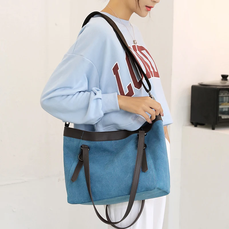 

Large capacity Women's Shoulder Bags Top-Handle Crossbody Bag Travel High Quality Female Handbags canvas Tote bolsa feminina