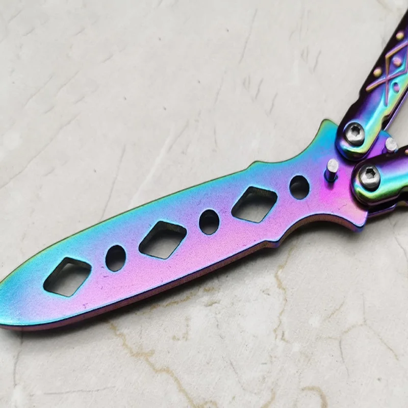 Тренировочный складной нож-бабочка из нержавеющей стали игрушка без лезвия