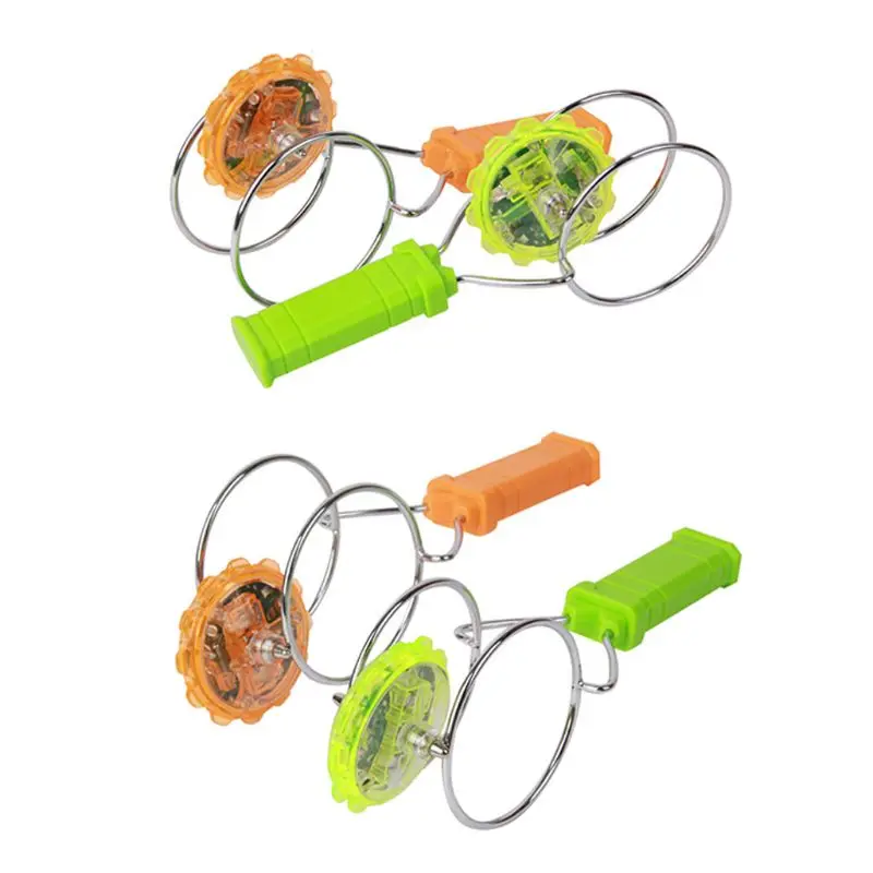 

Kids LED Light Magnetic Gyro Wheel Hand Spinner Magic Spinning Toy Children Gift R7RB