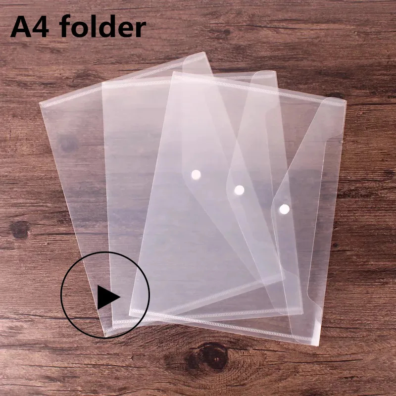 Офисный файл А4 10 100 шт. прозрачная пластиковая Толстая пуговица герметичная