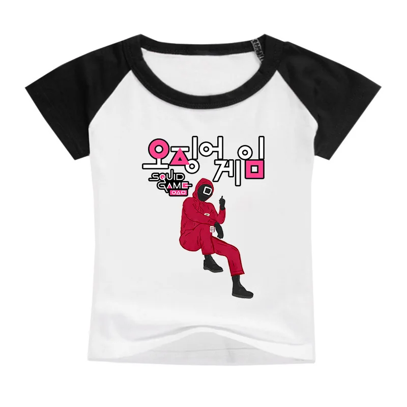 

Squid Game T-shirt Kids Korean 218 Number Sportswear Kids Boys Short-sleeved T-shirt Children Summer Clothes Girls Casual Tops
